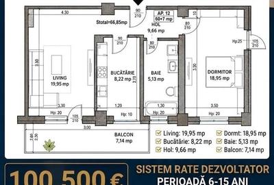 Apartament cu 2 camere în Valea Adâncă - 1