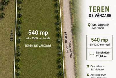 Teren de 540 mp, în Brănești