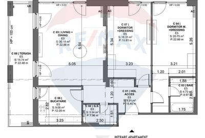 Apartament cu 3 camere decomandat, mobilat în Dobroești