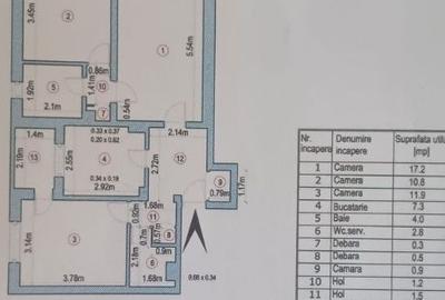 Apartament cu 3 camere semidecomandat în Colentina