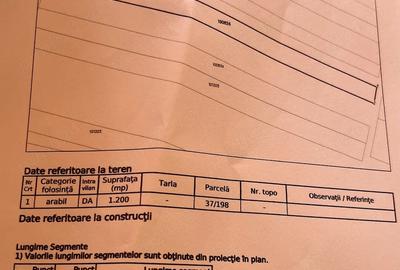 Teren de 1200 mp, în Poplaca