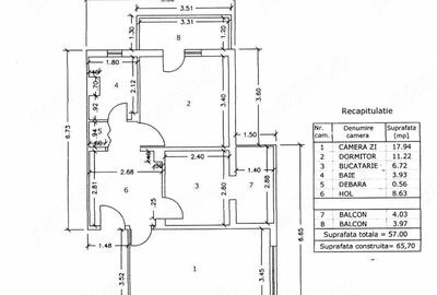 Apartament cu 2 camere decomandat în Central - 6