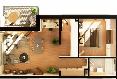 Apartament cu 2 camere în Între Lacuri