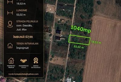 Teren de 1040 mp, în Dascălu - 1
