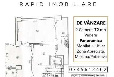 Apartament cu 2 camere decomandat în Mazepa 1