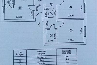 Apartament cu 4 camere decomandat în Central