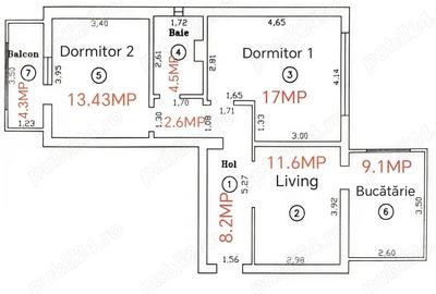 Apartament cu 2 camere decomandat, mobilat în Șagului - 2