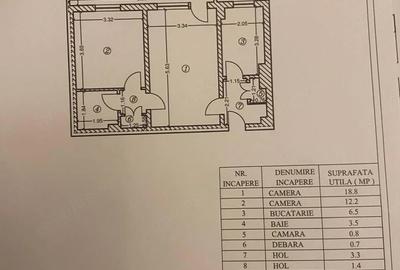 Apartament cu 2 camere semidecomandat în Nord