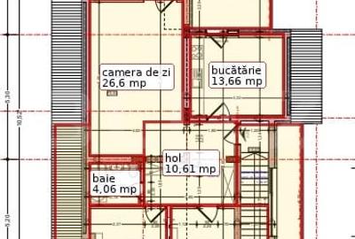 Apartament cu 3 camere decomandat în Est