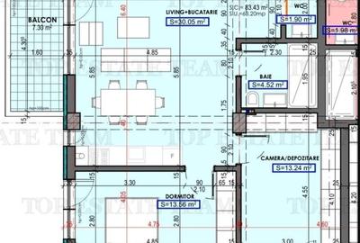 Apartament cu 3 camere în Brătianu