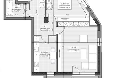 Apartament cu 2 camere decomandat în Central - 2