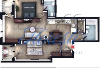 Apartament cu 3 camere semidecomandat în Florești - 2
