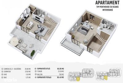 Apartament cu 3 camere în Central - 1