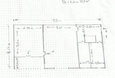 Apartament cu 2 camere nedecomandat în George Enescu