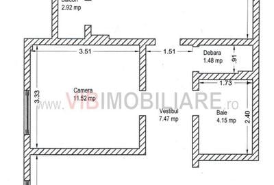 Apartament cu 2 camere decomandat în Ștefan cel Mare