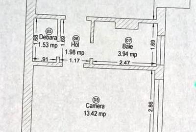 Apartament cu 2 camere în Tipografilor