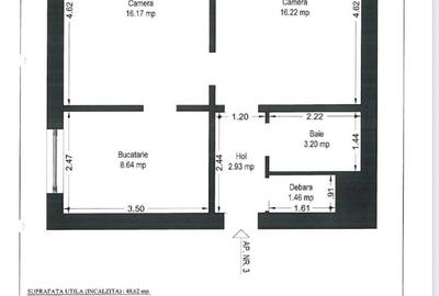 Apartament cu 2 camere semidecomandat în Aradului