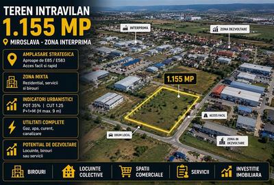 Teren intravilan de 1155 mp, în Exterior Nord