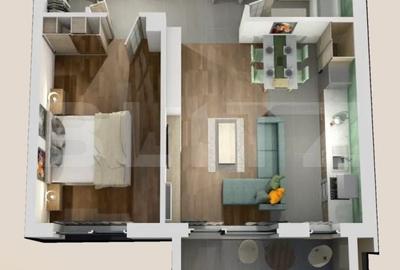 Apartament cu 2 camere în Florești - 1
