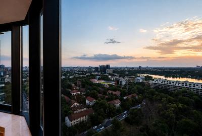 Penthouse cu 5 camere, mobilat în Barbu Văcărescu - 17