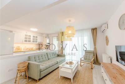 Apartament cu 2 camere semidecomandat, mobilat în Central
