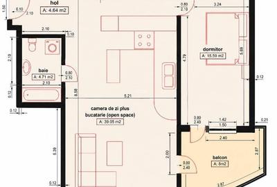 Apartament cu 2 camere în Gheorgheni