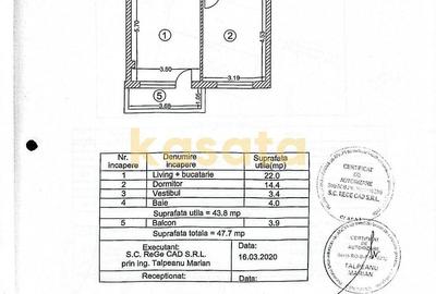 Apartament cu 2 camere în Central