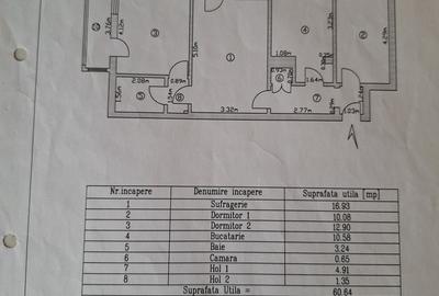Apartament cu 3 camere semidecomandat în Micro 19 - 7