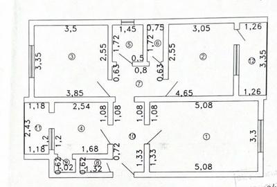 Apartament cu 3 camere în Central