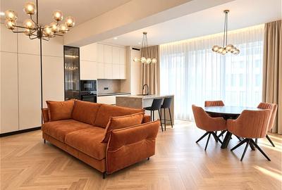Apartament cu 3 camere semidecomandat, mobilat în Pipera