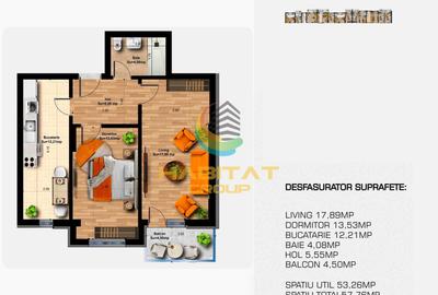 Apartament cu 2 camere decomandat în Central - 2