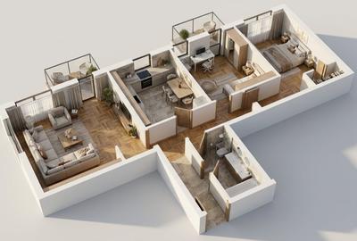 Apartament cu 3 camere în Iris