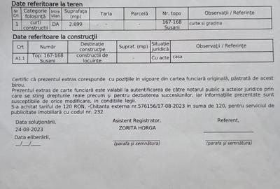 Casă cu 4 camere în Susani