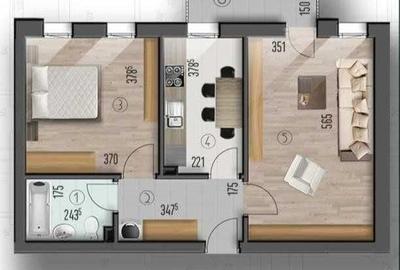 Apartament cu 2 camere decomandat în Metalurgiei - 8