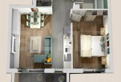 Apartament cu 2 camere semidecomandat în Central