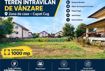 Teren de 1000 mp, în Miroslava