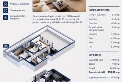 Apartament cu 4 camere decomandat în Central
