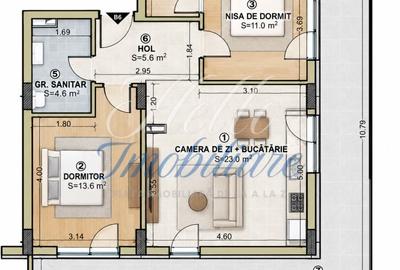 Apartament cu 3 camere în Florești