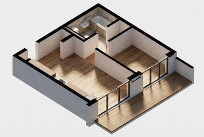 Apartament cu 2 camere semidecomandat în Dâmbul Rotund
