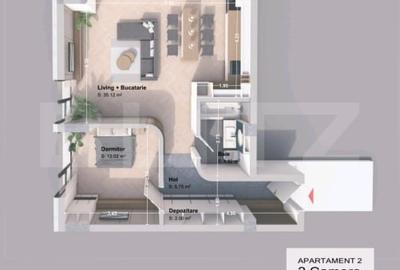 Apartament cu 2 camere în Păcurari - 1