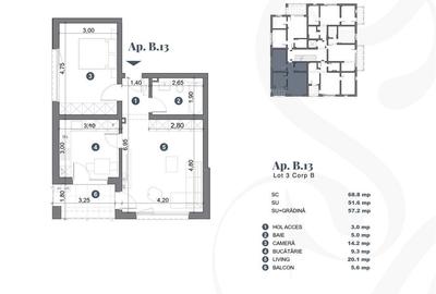 Apartament cu 2 camere în Freidorf