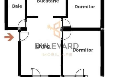 Apartament cu 3 camere semidecomandat, mobilat în Apahida - 15