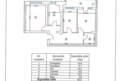Apartament cu 3 camere decomandat în Gară