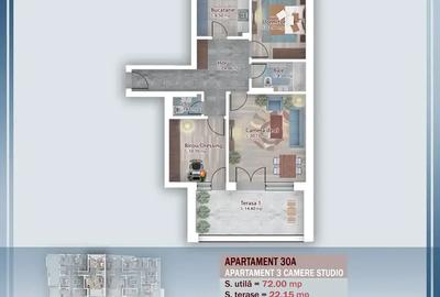 Apartament cu 3 camere decomandat în Theodor Pallady - 4