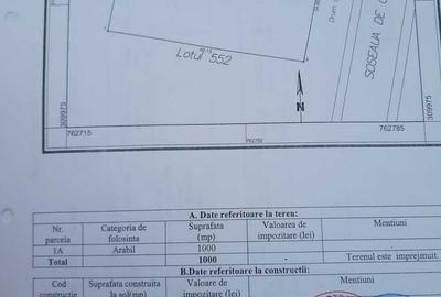 Teren de 1000 mp, în Exterior Vest