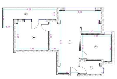 Apartament cu 3 camere semidecomandat în Central - 1