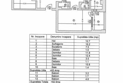 Apartament cu 4 camere decomandat, mobilat în Sud - 1
