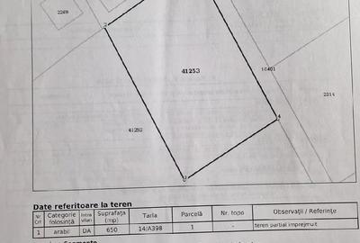 Teren de 650 mp, în Exterior Vest