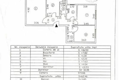 Apartament cu 3 camere decomandat în Central - 1