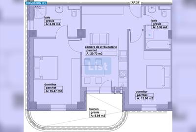Apartament cu 3 camere decomandat în Hotvon